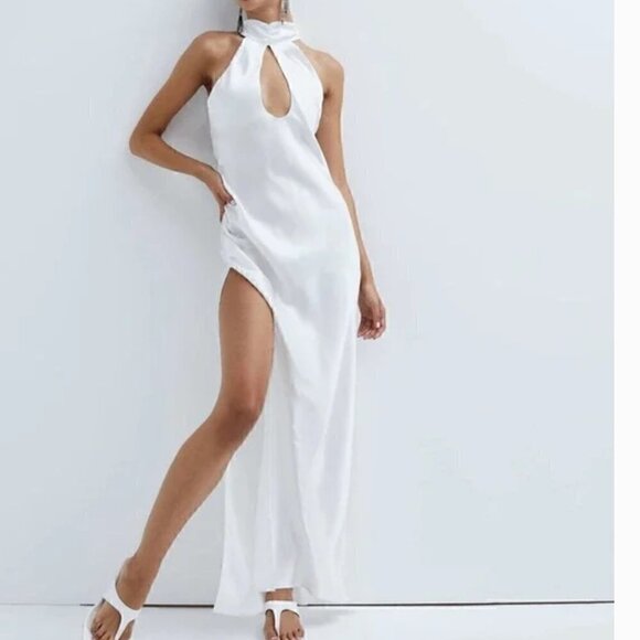 For Love And Lemons Pia Dress Halter Keyhole Maxi NWT XS - Picture 3 of 6
